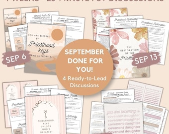 September LDS Young Women Lesson Bundle, All 4 Weeks: For the Strength of Youth (FSY) Chapter 9 Priesthood Keys and Authority, Printable PDF