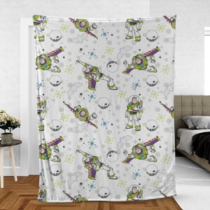 Buzz Lightyear Toy Story Fleece Blanket, Disneyland Lightyear Funny Blanket, Birthday Boy Gift, Magic Kingdom Blanket image 1