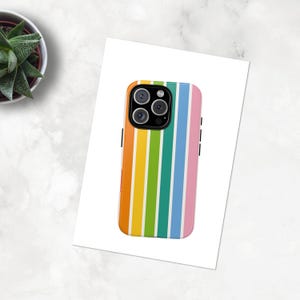 Colorful Stripes Phone Case, Stripes Phone Case for iPhone 16, 15, 14, Samsung, Google, Striped Phone Cover
