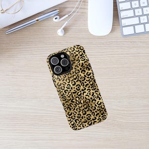 Leopard Phone Case, Animal Print Phone Case for iPhone 16, 15, 14, Samsung, Google Pixel, Wildlife Pattern Phone Cover