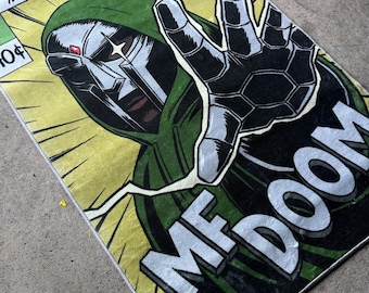 Doctor Doom Comic Book Rug - Unique Marvel Superhero Decor, Vintage Style Floor Mat for Kids Room & Collector Gift