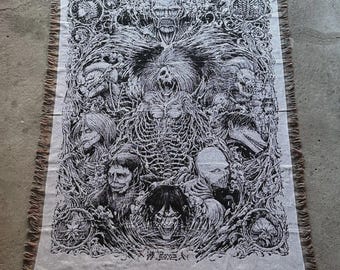 Attack on Titan Woven Tapestry Blanket, Eren Yeager Anime Wall Art & Throw Blanket, Manga Decor, Otaku Gift, Japanese Anime Wall Hanging