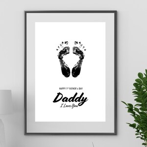Primo regalo per la festa del papà da parte di un bambino - Stampa minimalista personalizzata, formati A4 e A5 - 3 opzioni di colore - Regalo per neo-papà, decorazione murale personalizzata