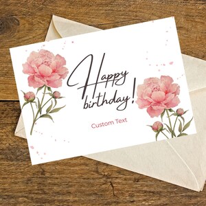 Custom Text Nature Card - Personalized Message Greeting & Note Card