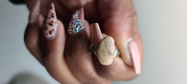 Claude Dana Collection adjustable Rhodonite ring