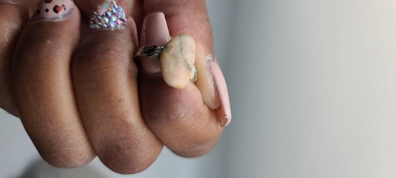 Claude Dana Collection adjustable Rhodonite ring