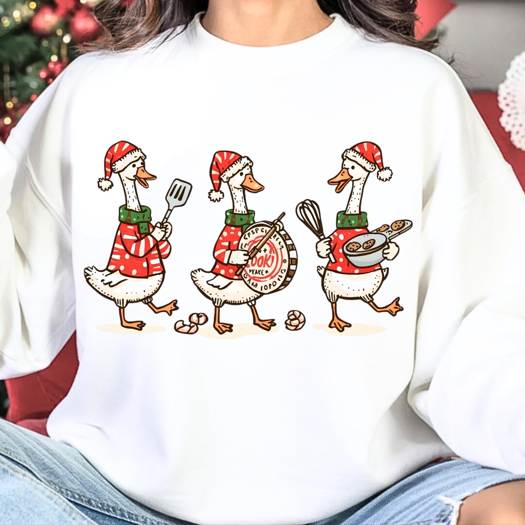 Christmas Baking Goose PNG, Silly Goose Baking Shirt Design, Cozy ...