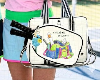 Pickleball Bag PNG, Pickleball Security, Peeking Goose Clipart, Pickleball Paddle Bag, Womens Pickleball Tote, Funny Sublimation