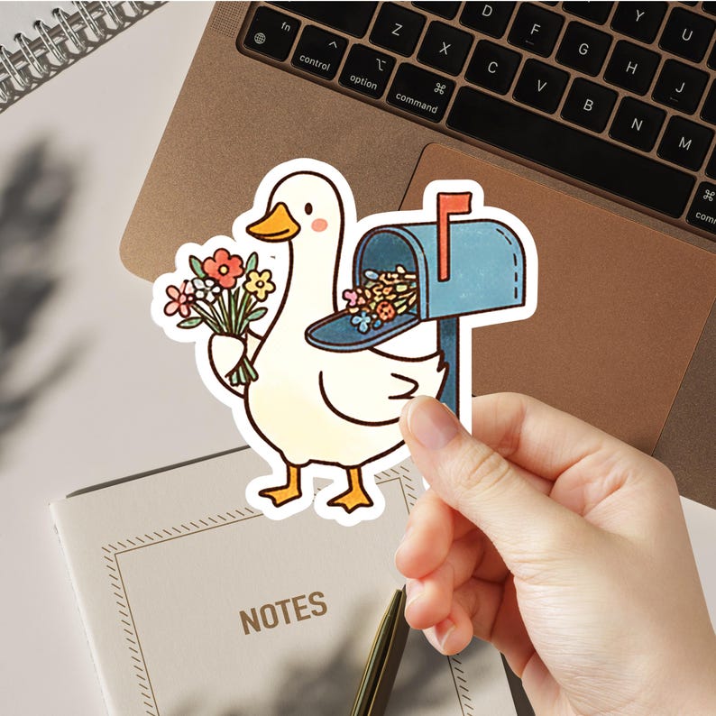Goose Envelope 18 Cozy Postal Goose PNG Stickers, Happy Mail Clipart Bundle, Snail ...