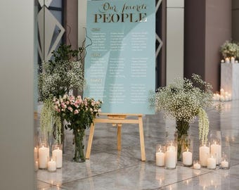 Wedding Seat Chart Sign –  3D Gold Mirror – Sage Green Acrylic Seat Chart  – Wedding Seat  – Assigned Seating Chart - Guest List Chart