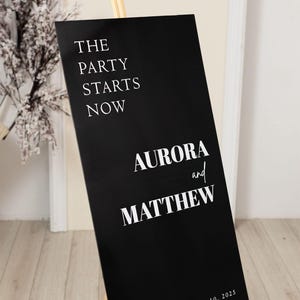 Black Acrylic Wedding Welcome Sign with 3D  Names - Wedding Signage - Ceremony Welcome Sign - Custom Wedding Sign