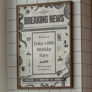 Newspaper Wall Art / Poster - Rep - Taylor - Customisable Swift Template