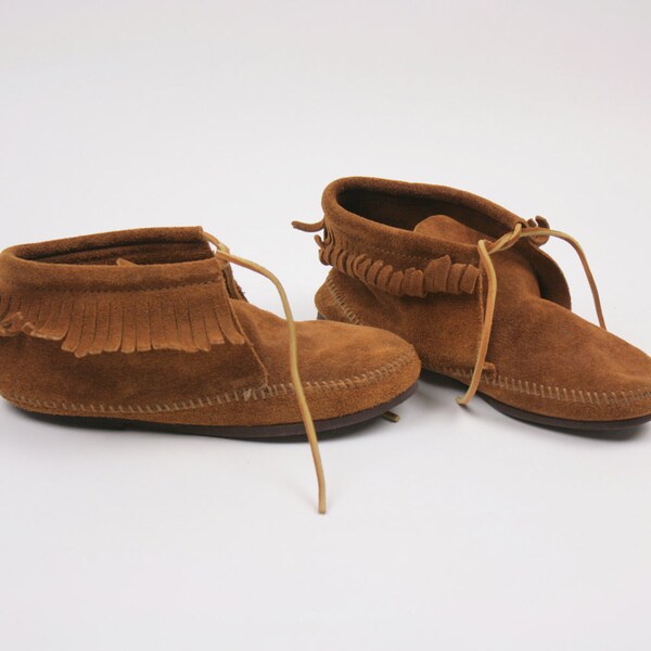 Vintage Minnetonka Moccasins Brown Suede Reserved for Paige