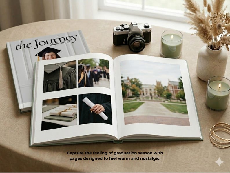 Graduation Photobook Template Canva Editable A4 Graduation Album Senior ...