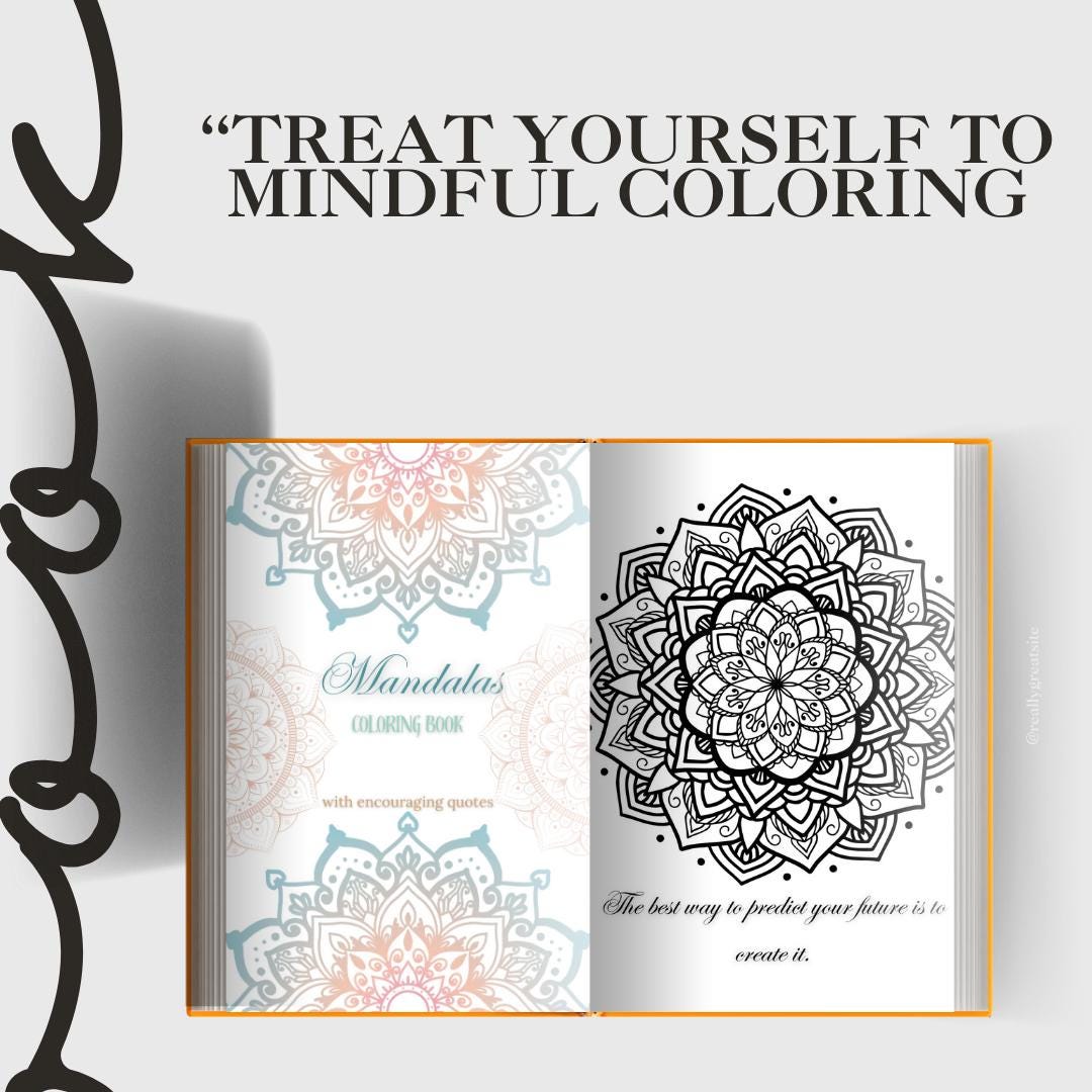 Printable Mandala Coloring Book for Adults | Mindfulness | Stress ...
