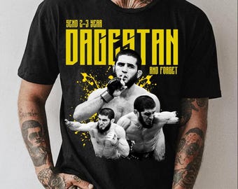 Send 2–3 Year Dagestan and Forget T-Shirt – Funny Islam Makhachev MMA Tee | Khabib Sigma | Unisex Gift for UFC Fans & Fight Night