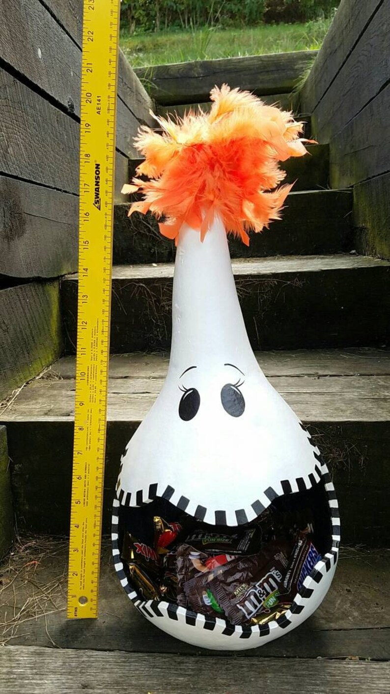 Large Ghost Gourd Candy Dish Etsy