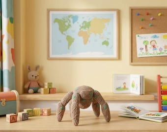 Pluszowa lalka Rocky Amigurumi, szydełkowana lalka kosmita, inspirowana projektem Hail Mary, pluszowa zabawka science fiction, prezent wykonany ręcznie, prezent dla miłośnika książek.