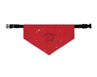 Un regalo de Dios: Collar bandana para mascotas. Cristiano. Fe. Jesús.