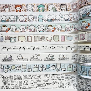 TheCoffeeMonsterzCo TCMC Washi Tape Samples - Chinese Zodiac, Hospital Heroes, Kitchen, In Progress, Get It Done, Helen's Sketchbook | D . instellen