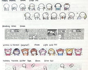 Muestras de cinta washi TCMC de TheCoffeeMonsterzCo - 8.º aniversario de 2024