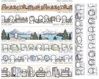 TheCoffeeMonsterzCo TCMC Washi Tape Beispiele | 2025 Juni Vorbestellung, Basteln, Herbst, Frühling, Bäckerei, Reisen, Finanzen, Mentale Gesundheit