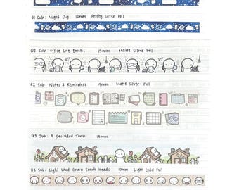 TheCoffeeMonsterzCo TCMC Washi Tape Samples - 2023 Subscriptions Q1, Q2, Q3