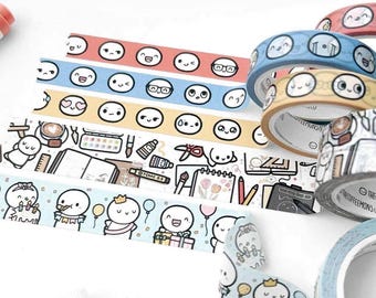 TheCoffeeMonsterzCo Washi Tape Samples - 2025 Birthday, Primary Collection