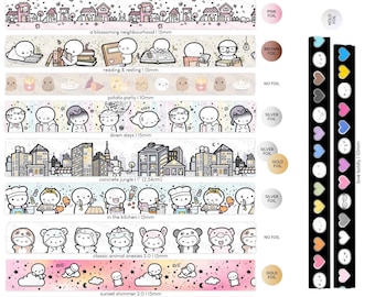 Muestras de cinta washi de TheCoffeeMonsterzCo - Reserva de junio de 2023 / TCMC