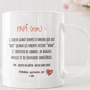Personlig morfarmugg - Rolig och öm morföräldrars dagspresent - Mugg med barnbarns namn, valfri färg
