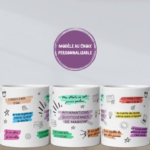 Personalized student positive affirmation mug - Motivational mug for studies, exams, midterms - Back-to-school gift for university, BTS, and DUT students