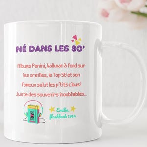 Caneca personalizada dos anos 80 - Presente de aniversário de 40 anos para mulheres ou homens - Caneca de cerâmica retrô, uma lembrança da infância - Ideia de presente nostálgica