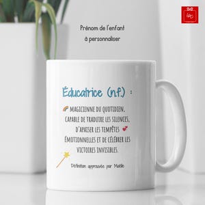 Personalized teacher mug - End of year gift - Ceramic mug with touching definition - Thank you teacher gift with child's first name