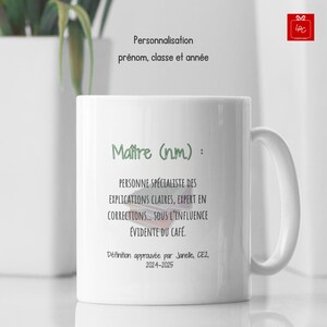 Taza humorística con la definición de profesor - Regalo de fin de curso - Taza de cerámica para profesor de primaria - Gracias profesor - Idea de regalo