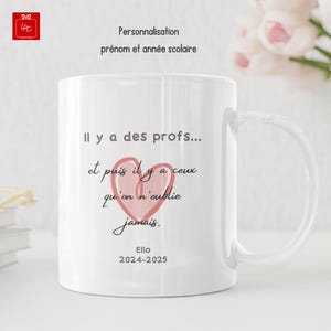 Taza de fin de curso para profesores - Regalo para profesores conmovedor - Taza personalizada con el nombre del alumno - Taza de cerámica de agradecimiento para profesores