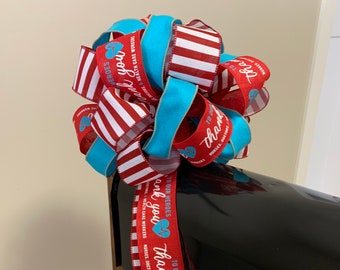 THANK YOU  To our Health Care Workers small tree topper /Mailbox bow