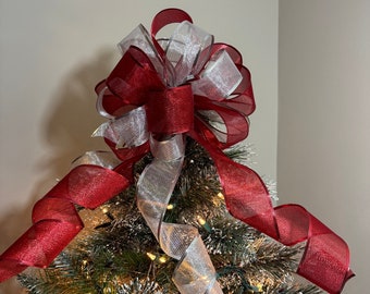 ★クリスマス　リボン　ツリートップ　ネイビー　M★ Amazon.co.jp: MEEDEE ネイビーブルー クリスマスツリートッパー