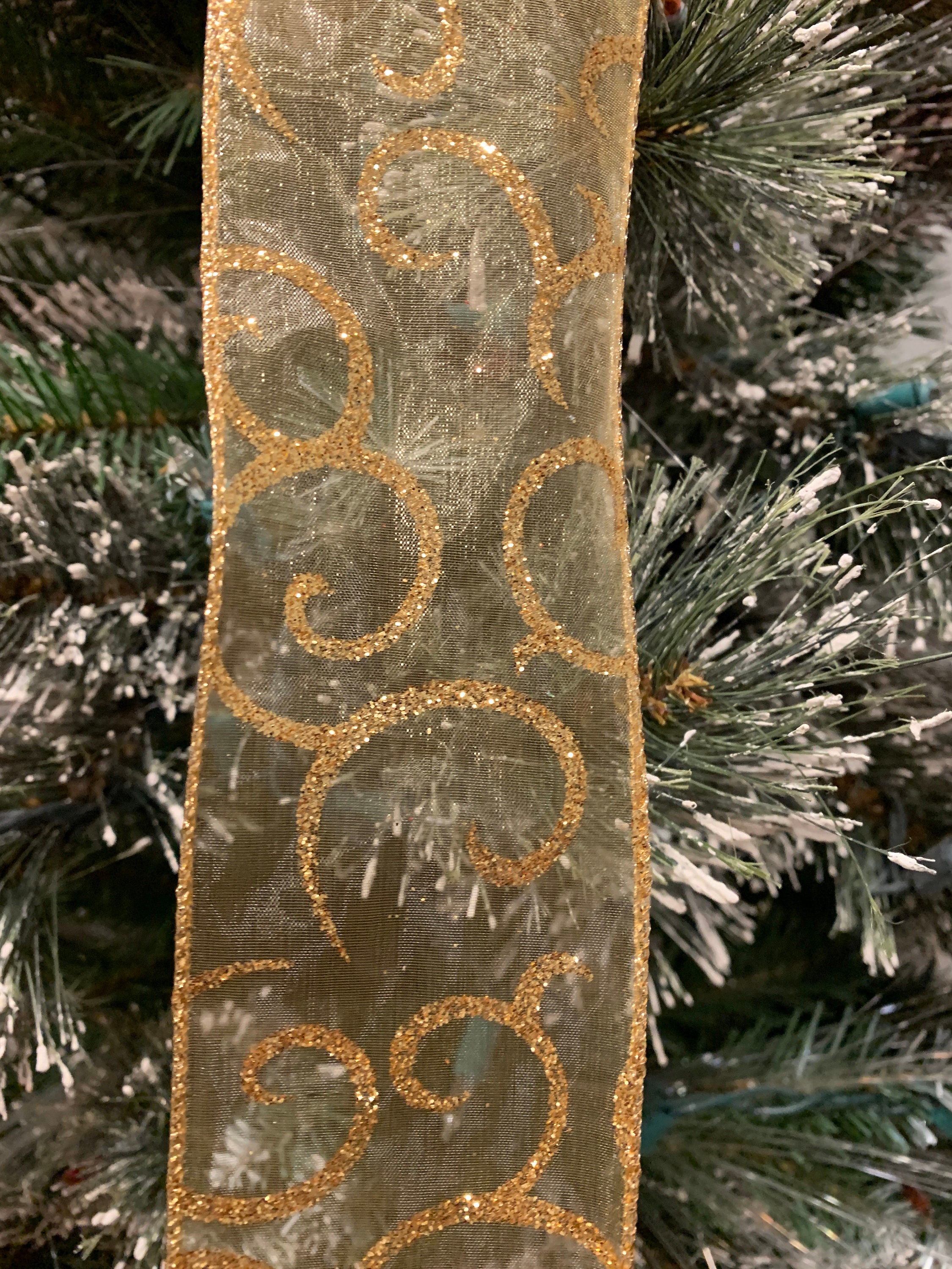 Fiocco Grande Per Albero Di Natale In Velluto Verde - Decorazione Natalizia 40x200 Cm Per Portico, Scale, Pareti