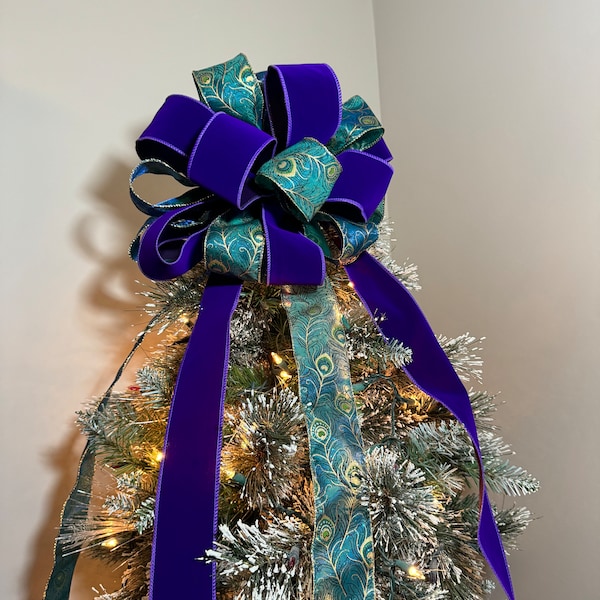 Peacock Christmas Tree Topper Etsy