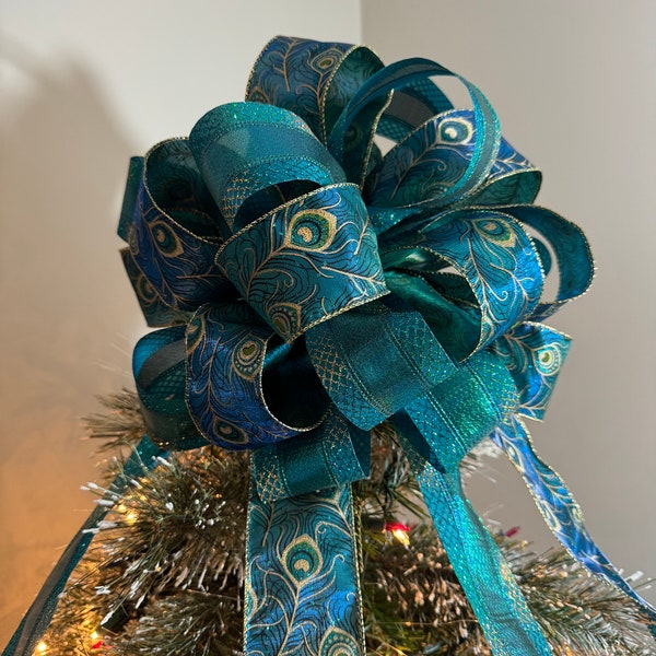 Peacock Christmas Tree Topper Etsy