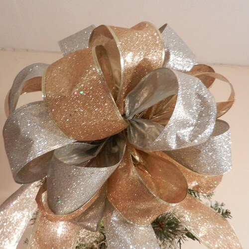 Extra Large Tree Topper Christmas Tree Topper Bow Red and Etsy