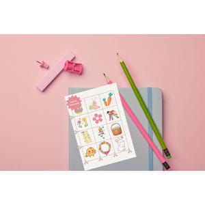 memory game jeux imprimables sur le thème de Pâques avec un bonus de cartes à colorier avant pour occuper vos enfants, jeux éducatifs