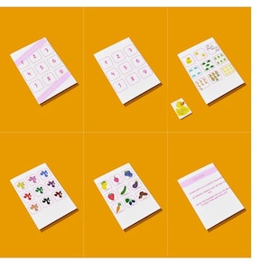 Memory games - Jeux éducatifs pour reconnaitre les couleurs et savoir compter - 36 cartes a imprimer