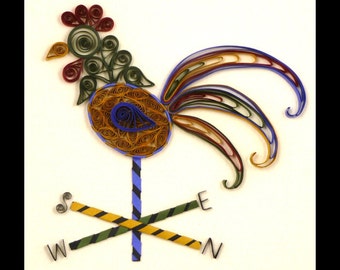 Tutorial -- Quilled Rooster Weathervane Folk Art Pattern