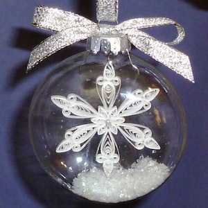 Tutorial -- Quilled Snowflake Inside Glass Ornament Pattern