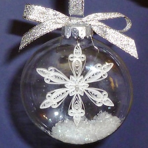 Tutorial Quilled Snowflake Inside Glass Ornament Pattern image 1