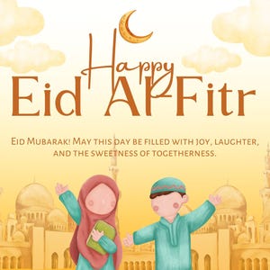 Modello Eid Mubarak 2025 - Biglietto Eid modificabile, busta e post Instagram - Biglietto Eidi stampabile - Download digitale Eid ul Fitr
