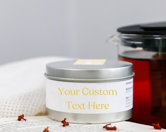 Candela personalizzata da 4 once / Candela con etichetta privata / Candela di soia personalizzata / Bomboniera per matrimonio / Vendita all'ingrosso / Candele per la rivendita / Regali aziendali