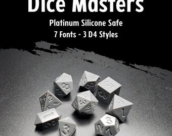 カスタム3Dプリントダイスマスター | 樹脂型製作用多面体7ピースセット