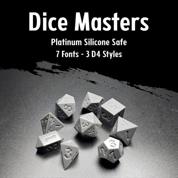 Op maat gemaakte 3D-geprinte dobbelstenen | 7-delige veelvlakkige set voor het maken van harsmallen